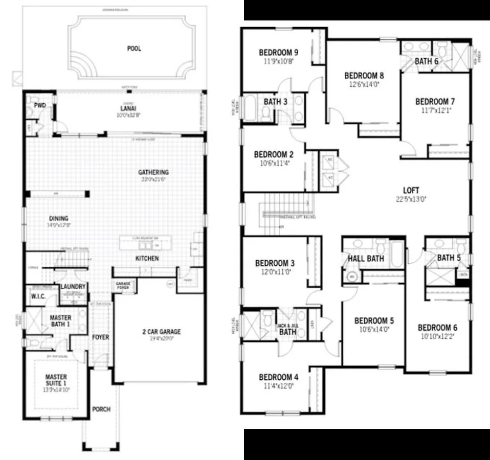 度假居 Solara - 9 Bedrooms House W/pool-8100sa 奥兰多